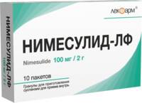 Нимесулид-ЛФ гранулы для приг. суспензии для приема внутрь 100мг 2г пакет №10