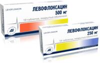 Левофлоксацин таблетки п/о 250мг упаковка №10