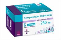 Азитромицин Фармлэнд таблетки п/о 250мг банка полимерная №6