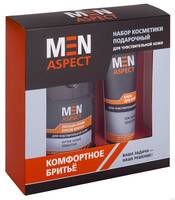 Набор MODUM MEN ASPEKT Крем для бритья+лосьон-тоник после бритья для чувствительной кожи №1