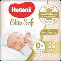 Подгузники детские  HUGGIES Ellite Soft(0) до 3,5 кг №25