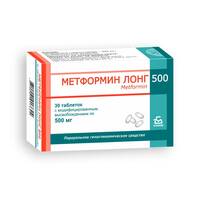 Метформин Лонг 500 таблетки с модиф. высвобождением 500мг упаковка №30