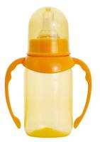 Бутылочка ПОМА пластиковая  с силикон.соской с ручками (средний поток) арт.4510 125мл №1