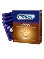 Презервативы Contex Ribbed ребристые натур. латекс упаковка №3