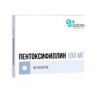 Пентоксифиллин таблетки п/о, кишечнораств. 100мг упаковка №60