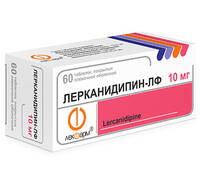 Лерканидипин-ЛФ таблетки п/о 10мг упаковка №60