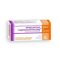 Ирбесартан+Гидрохлоротиазид таблетки п/о 300мг 12,5мг упаковка №30