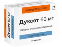 Дуксет капсулы кишечнораств. 60мг упаковка №28