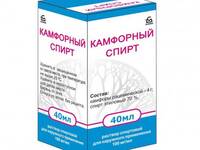 Камфорный спирт раствор спиртовой для наруж. прим. 100мг/мл 40мл флакон №1