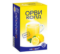 ОРВИколд пор-к для приг. р-ра для приема внутрь лимон 10г пакет №10