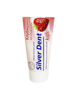 Зубная паста детская SILVER DENT Клубничка со сливками 75г упаковка №1