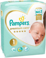 Подгузники Pampers PREMIUM CARE детские 2-5 кг №20
