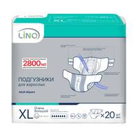 Подгузники для взрослых LINO XL(Extra Large) упаковка №20