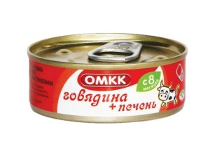 Консервы мясные ОМКК говядина+печень  с 8-ми месяцев 100г №1