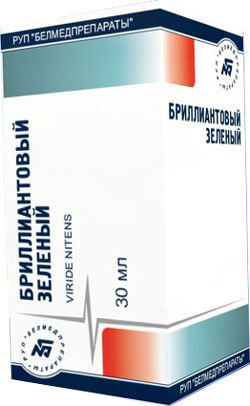 Бриллиантовый зеленый раствор спиртовой для наруж. прим. 10мг/мл 30мл флакон №1