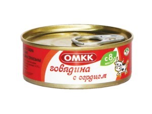 Консервы мясные ОМКК говядина с сердцем с 8-ми мес, 100г №1