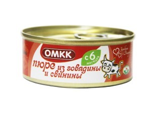 Консервы мясные ОМКК из говядины и свинины (пюре) с 6-и месяцев 100г №1