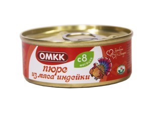 Консервы мясные ОМКК из мяса индейки(пюре) с 6-и месяцев 100г №1