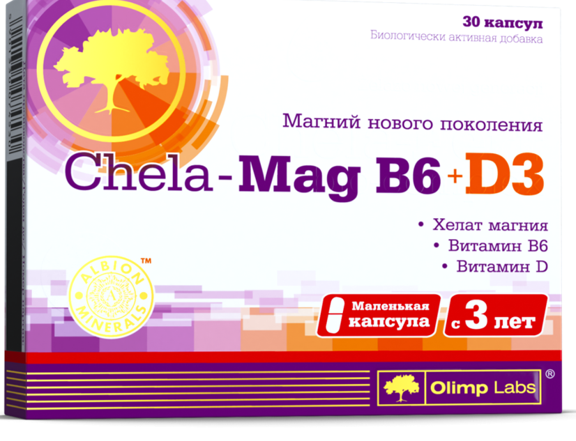 Хела-Маг-В6+D3 капсулы БАД упаковка №30