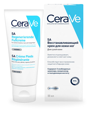 Крем CeraVe SA восстанавливающий для сухой кожи ног 88мл №1