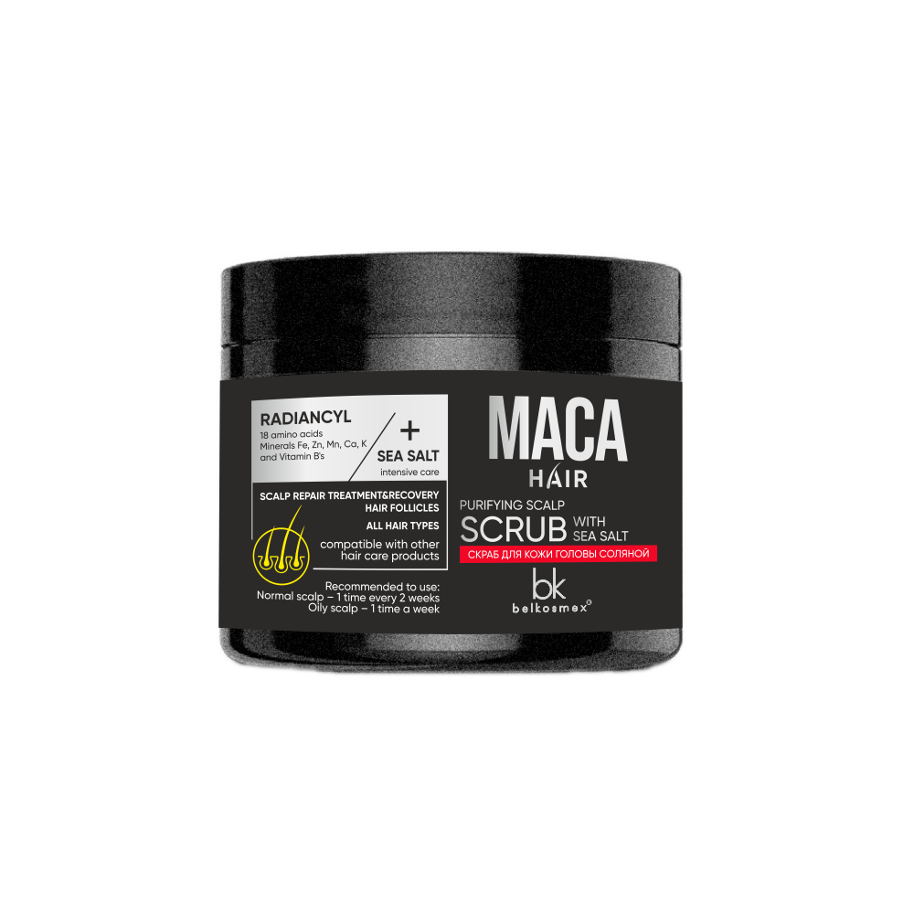 Скраб MACA HAIR соляной для кожи головы 200г №1