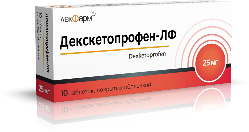 Декскетопрофен-ЛФ таблетки п/о 25мг упаковка №10