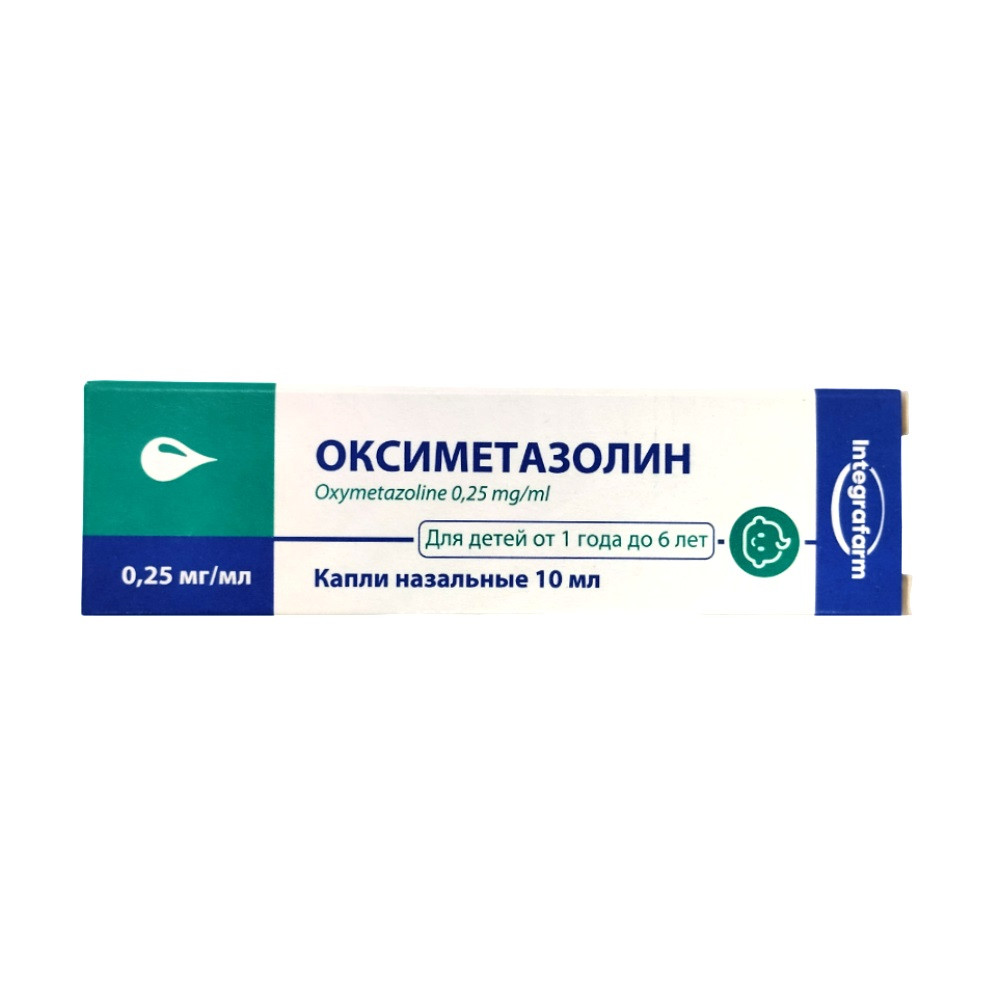 Оксиметазолин капли в нос 0,025% 10мл флакон №1