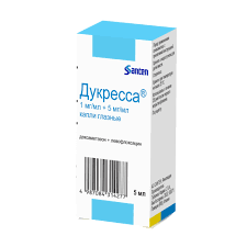 Дукресса глазные капли 1мг/мл 5мг/мл 5мл флакон №1