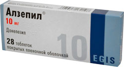 Алзепил таблетки п/о 10мг упаковка №28