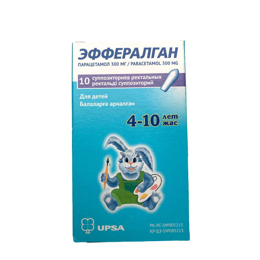 Эффералган суппозитории ректальн. 300мг упаковка №10