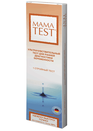 Тест для определения беременности MAMA TEST ультрачувст.,струйный упаковка №1