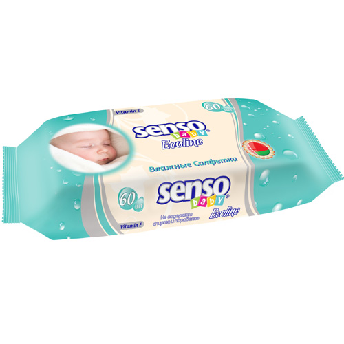 Салфетки влажные детские SENSO BABY Ecoline №60