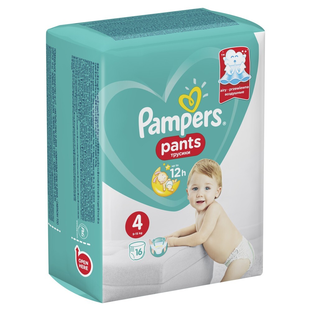 Подгузники-трусики детские Pampers Pants Maxi 9-15кг №16