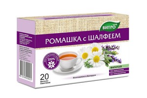 Фиточай Ромашка с шалфеем  БАД 1,2г фильтр-пакет №20